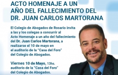 Acto homenaje a un año del fallecimiento del Dr. Juan Carlos Martorana
